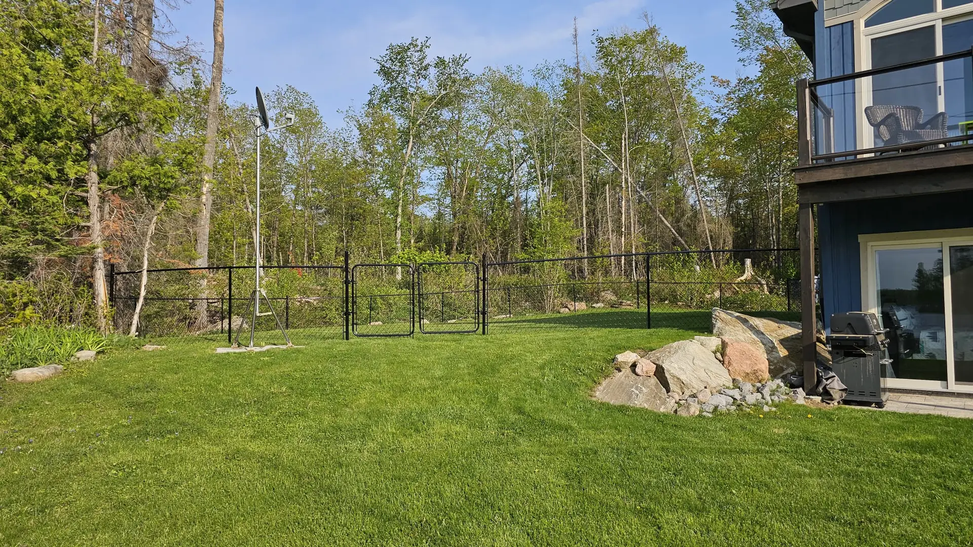 Residential Chain Link Fence around big house