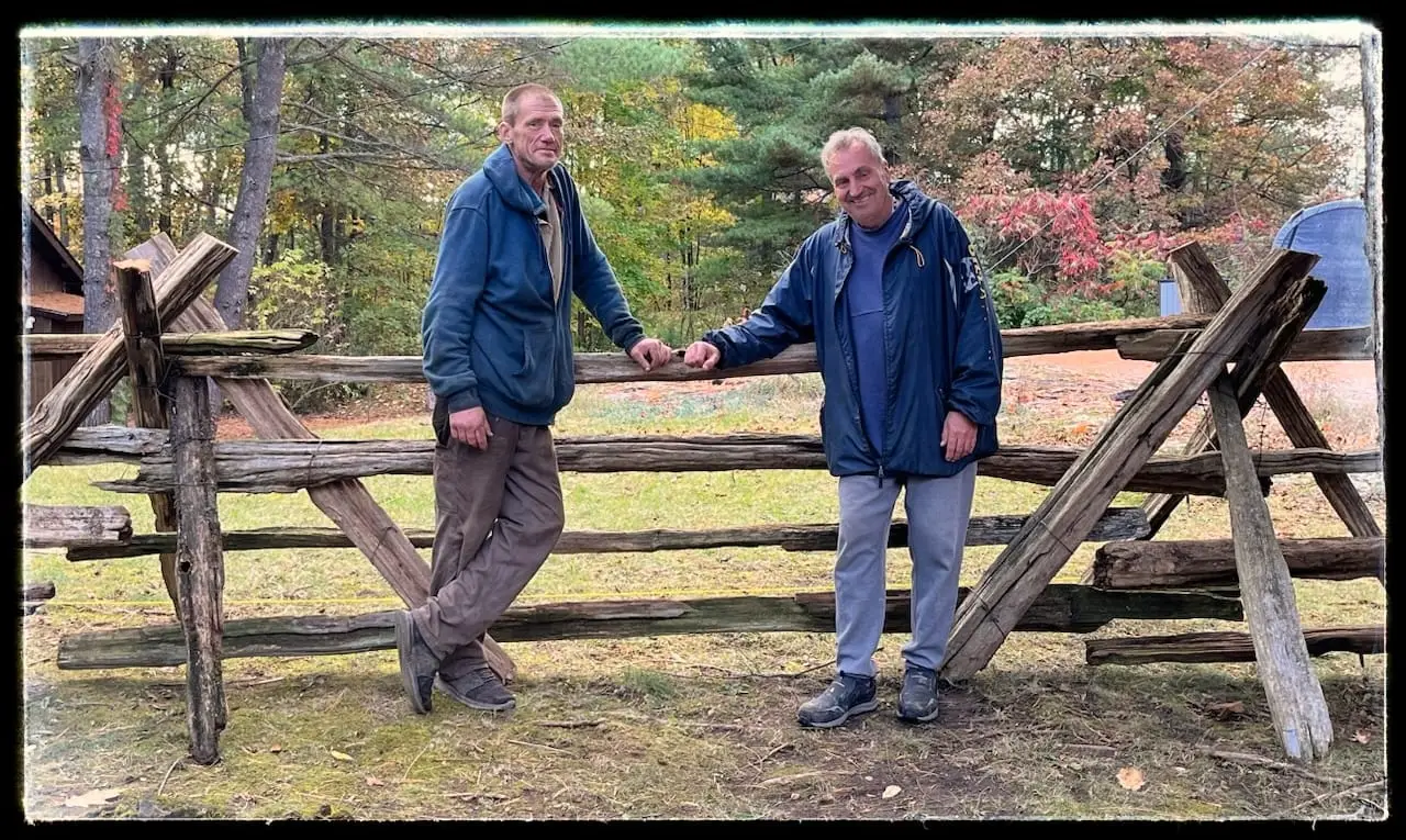 Both Rick with Farm Fence