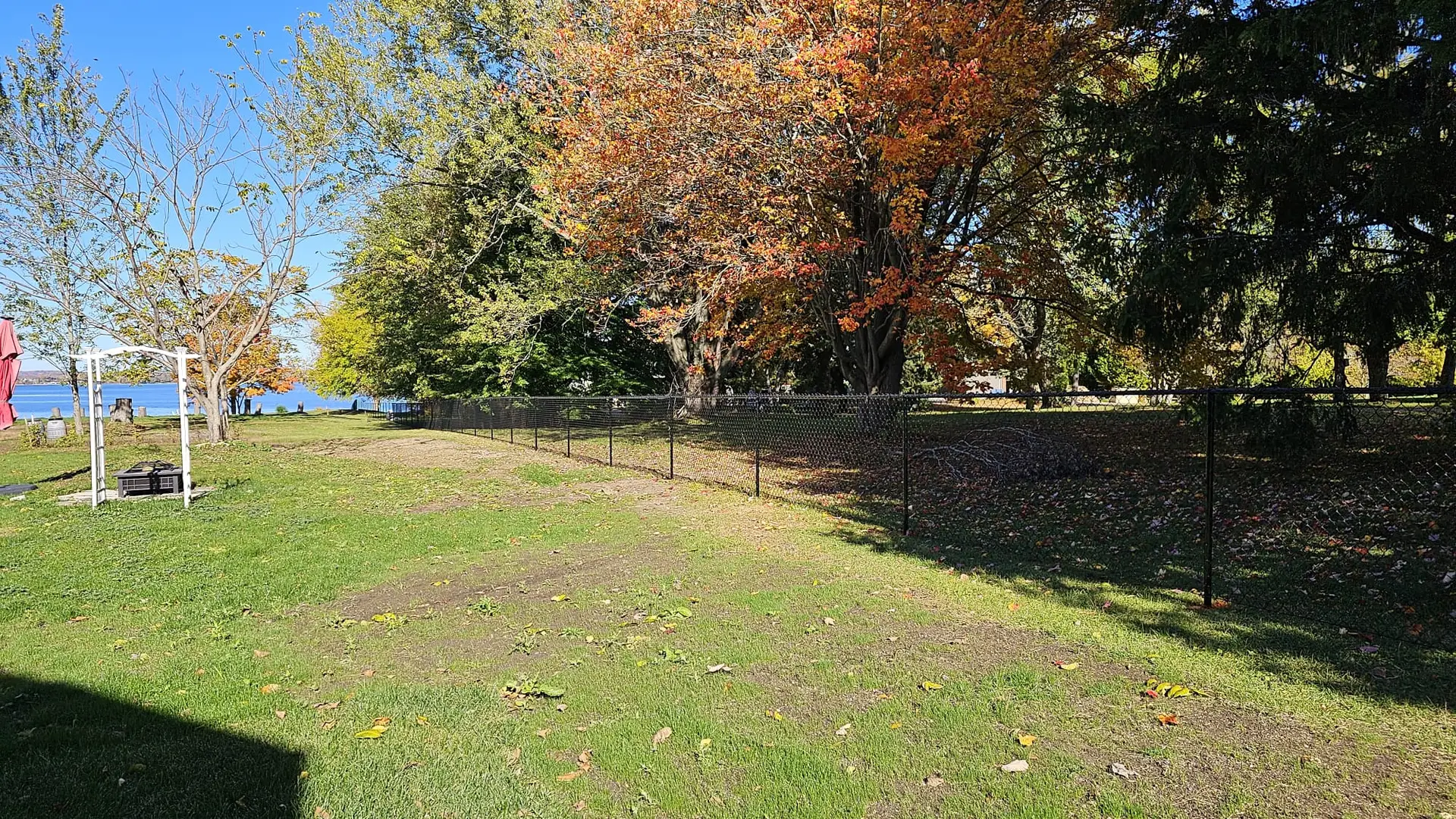 Residential Chain Link Fence near lake