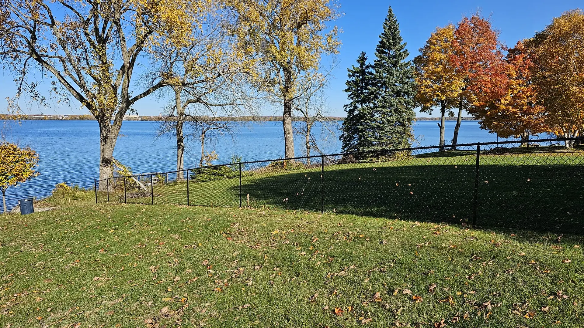 Residential Chain Link Fence near lake